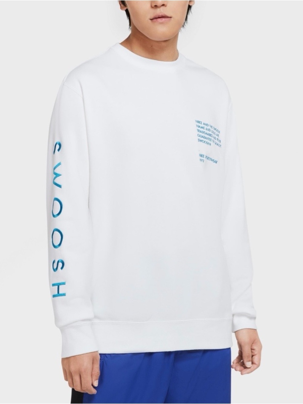 Nike NSW Swoosh Embroidered Crewneck Sweatshirt Sz S